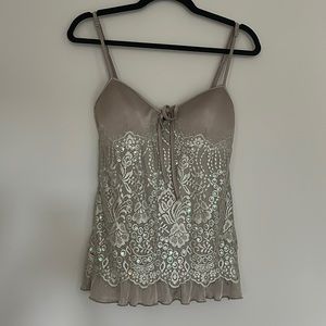 NWT Y2K The Limited Sequin Cami Padded Cups